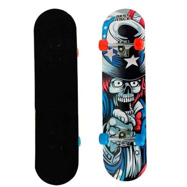 Imagem de Skate Radical Infantil com Kit Proteção 60kg Cor diversa R3106 - BBR Toys