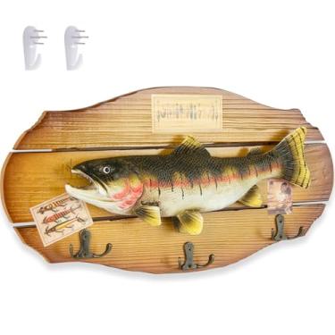 Imagem de Pipilily Ganchos rústicos de madeira para parede, suporte de parede, praia, litoral, oceano, tema com resina, para chaves, jaquetas, toalhas, presente, corredor, entrada, cozinha, decoração de arte de