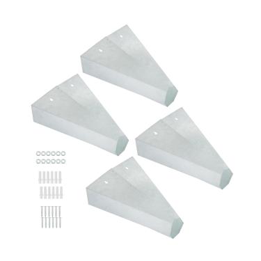 Imagem de YSMN Cone de matança de aves de capoeira, 4 peças, tamanho médio, cone de frango, aço galvanizado, cone de restrição de aves para frango, perus até 3,6 kg