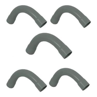Imagem de Kit 5 curva 1/2 90 pvc cinza com bolsa masster
