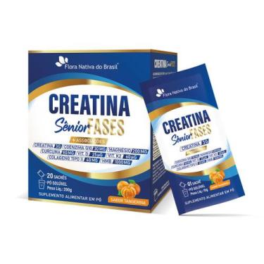 Imagem de Creatina Sênior Fases Tangerina Coenzima Magnésio Vit D K2 Colageno 20