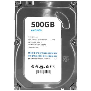 Imagem de Hd 500gb Sata Iii 3,5'' Para Sistemas De Segurança Dvr - Luatek