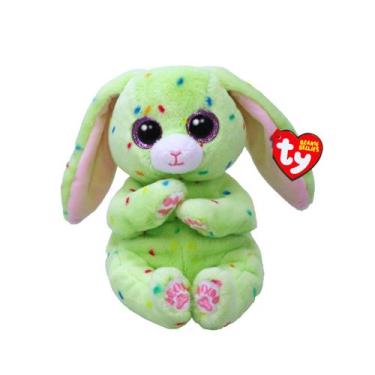 Imagem de Coelho de Pelúcia Ty Fern Verde 15cm Original  Fofo, Colorido e Ideal 