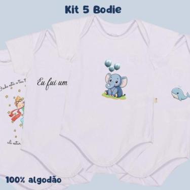 Imagem de Kit Body Bebê Algodão Macacão Recém nascido 5 Bodie Sortidos - Bellvi,