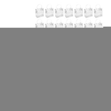 Imagem de KiBcsLic 50 peças de sacolas transparentes para presentes, sacolas de PVC para guloseimas, artesanato, decoração reutilizável, bolsa de mão para festa de, Altura 16cm