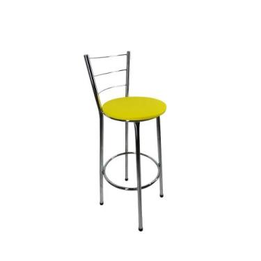 Imagem de Kit banqueta alta cromada cozinha gourmet americana bar - FortMix, Ama