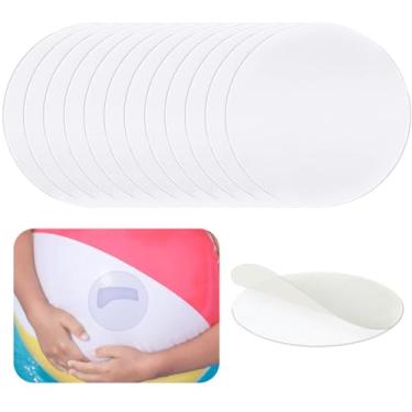 Imagem de Kit de remendo de colchão de ar de 12 peças, kit de reparo de adesivo de piscina TPU resistente de 8 cm para remendo inflável, piscina, casa de balanço, barraca, lona, dossel, boias, tubos de cama e