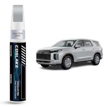 Imagem de COSLAKE Tinta de retoque de carro (Hyper White(WC9)) para Hyundai, kit de reparo de arranhões de pintura de carro, solução rápida e fácil de reparar, caneta removedor de arranhões 2 em 1 com cor