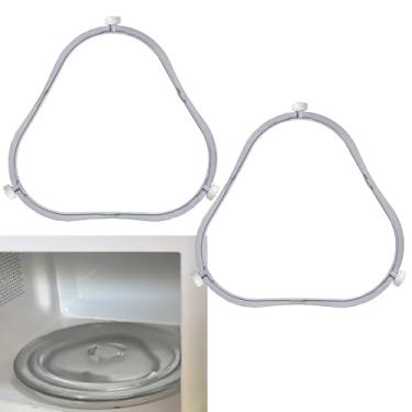 Imagem de Pacote com 2 19 cm W11252182 Anel de suporte para toca-discos de micro-ondas, peça de reposição de suporte de bandeja de vidro, adequado para micro-ondas Whirlpool Maytag, substitui 8206227, W10435114