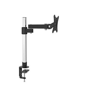 Imagem de Suporte para monitor de TV de mesa com tela LCD de 13 a 24 polegadas, suporte de aço inoxidável, suporte giratório de elevação retrátil para mesa (LC100-40)