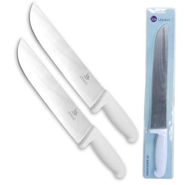 Imagem de Kit 2 Faca De Açougue Churrasco Aço 12 Polegada Profissional - CLICK H