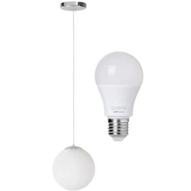 Imagem de Luminária Lustre Pendente 215Cm Jabuticaba Globo Vidro 15Cm - GIMPO