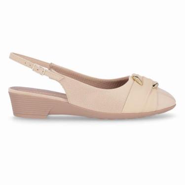 Imagem de PICCADILLY MAXI - Sapato Slingback Anabela Médio Brule, 36