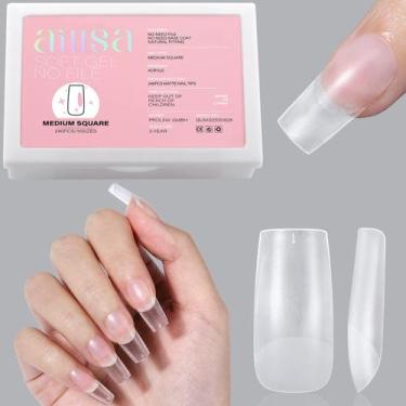 Imagem de Nail Tips AILLSA Medium Square Upgrade Matte Soft Gel x240