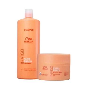 Imagem de Wella Invigo Nutri-Enrich Shampoo 1000ml + Máscara 150ml - Wella Profe