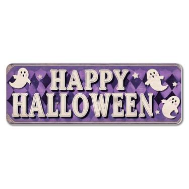 Imagem de TracyArt Decoração de parede de Halloween, presentes de terror - abóboras felizes, pôster de Halloween, decoração de terror, sem moldura 15 x 38 cm