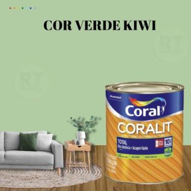 Imagem de Esmalte Sintético Base Água Coral Coralit Brilhante Verde 800ml, Cor V