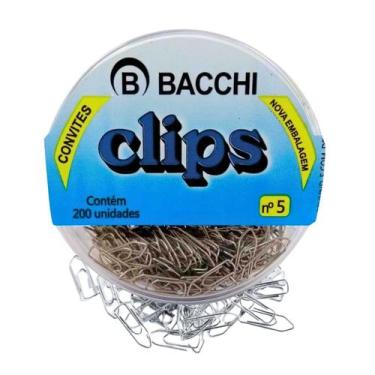 Imagem de Mini Clips para Convites Niquelado N05 Bacchi Prata 200un Individual I