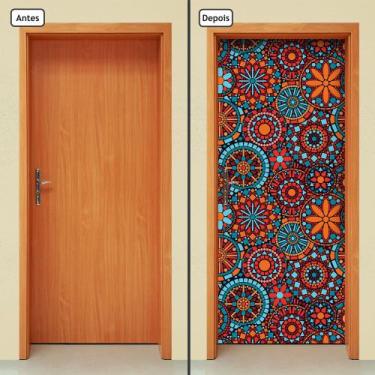 Imagem de Adesivo Decorativo de Porta - Mandalas - Flores - 520cnpt - Allodi