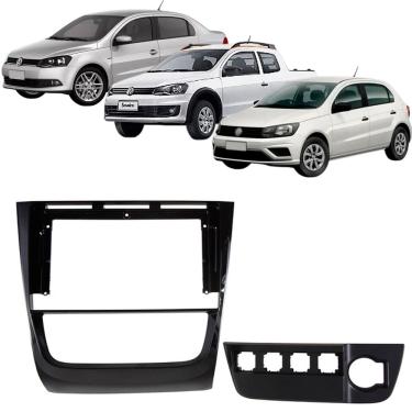 Imagem de Moldura 9 Polegadas Gol Voyage Saveiro G6 2012 à 2016 Black Piano Painel Central Multimidia 9vw005