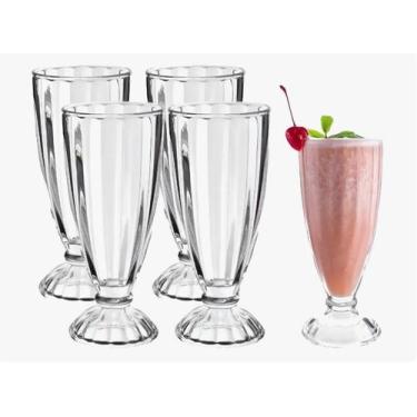 Imagem de Copo Taça Milk Shake De Vidro 6 Unidades - Ingar
