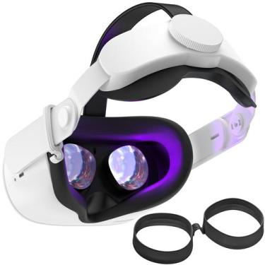 Imagem de Alça de cabeça e espaçador de óculos para Oculus/Meta Quest 2 - Preto 