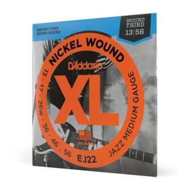 Imagem de Encordoamento Para Guitarra 3 Corda Encapada .013-.056 D'Addario XL Ni