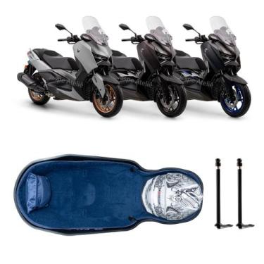 Imagem de Forração Yamaha Xmax 300 2026 Baú Standard Azul 2 Antenas - Jaspe Atel