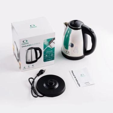 Imagem de Chaleira Jarra Elétrica Inox Prateada 1500W 1,8 Litros 110V Onistek, 1