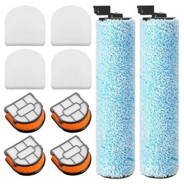 Imagem de Kit de rolo de escova e filtro HEPA de substituição WD161 para Shark HydroVac WD161 WD261 AW261 e Shark WD101 WD201 WD100 WD200 AW201 WD200C WD201C WD101C, 2 rolos de escova, 4 filFoam ters, 4