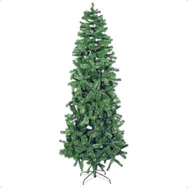 Imagem de Árvore de Natal Grande Verde 1000 Galhos 2,10m Slim Decoração Tradicional Natalina