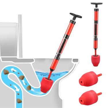 Imagem de KTZCTPCA 2 peças de desentupidor de vaso sanitário de alta pressão, desentupidor de drenagem de ar de vaso sanitário, removedor de entupimento de ralo de chão, desentupidor de tubo de esgoto