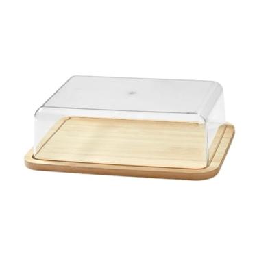 Imagem de DimyFew Manteigueira com tampa, bandeja para manteiga, recipiente retangular moderno e prático para caixa de queijo, para prateleira de porta de geladeira de, L