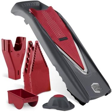 Imagem de Börner Reston Lloyd Mandoline Slicer Vital (conjunto inicial) • Cortador em V com 10 estilos de corte e suporte seguro para alimentos • Fatiador de cozinha ajustável e função de molho