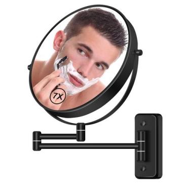 Imagem de Espelho de maquiagem de aumento montado na parede Btremary 8" 1X/7X