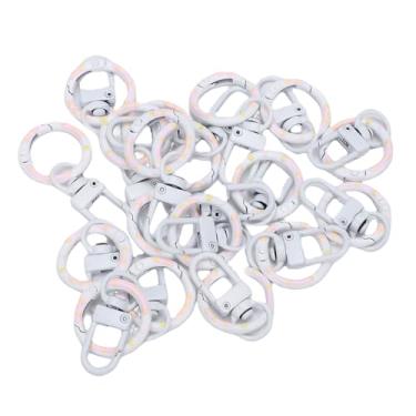 Imagem de Zerodis 18pcs Lagosta Garra Fecha As Jóias Fecha Ganchos Giratórios de Chaveiro Com Os Anéis de Chave de Mola Clipes de Gatilho Adequados para Chaveiros que Fazem Bolsas para Fazer Bolsas de (Branco)