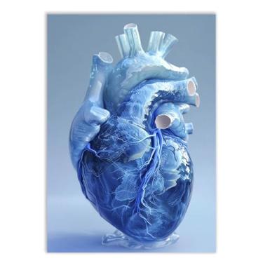 Imagem de Placa Decorativa Coração Gelado Ilustração Coração De Gelo Decoração Poster Quarto Sala