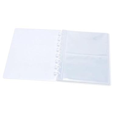 Imagem de NatSumeBasics Álbum de fichário A5 – 20 folhas transparentes de envelopes, bolso de 10 x 15 cm, moldura transparente e cantos reforçados (2 bolsos de 10 x 15 cm)