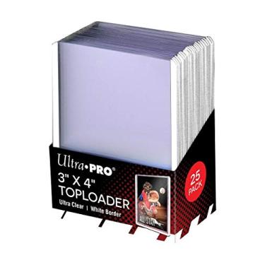 Imagem de Ultra Pro Toploader de borda branca de 7,62 cm x 10,16 cm 25 ct