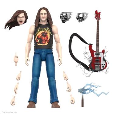 Imagem de Super7 ULTIMATES! Cliff Burton (pôster de super-herói) – Boneco de 18 cm com acessórios colecionáveis de heavy metal e brinquedos retrô