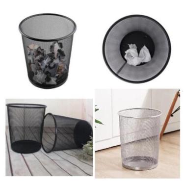 Imagem de Cesto Lixo Aramado Metal Lixeira Escritorio Sala Consultorio Telado Va