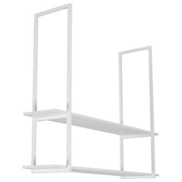 Imagem de Prateleira Dupla Estilo Industrial Teto Parede 80cm BB FS - Fassin Sho