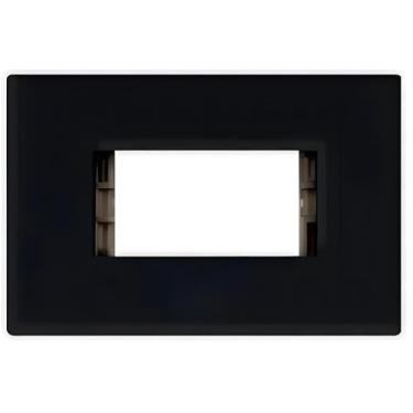 Imagem de Kit Placa para Móvel 1 Posto Preto PIAL Plus+ 618519PT + Interruptor B