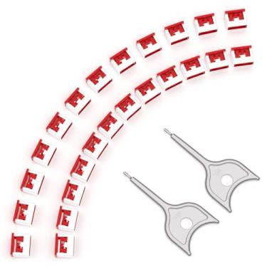 Imagem de Bloqueador de bloqueio de porta de metal USB de 24 peças com 2 chaves - protetor de porta USB-A seguro para PC/laptop, trava de segurança de dados antirroubo, capa à prova de poeira e umidade