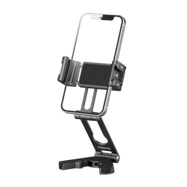 Imagem de Suporte Tripé Ulanzi HP004 p/Celular, 2 Sapatas Frias, Porta Arca, Alumínio, Rotação 360°, Bastão de Selfie e Suporte de Mesa, Compatível c/iPhone e Smartphones p/Vlog, Lives e Gravações