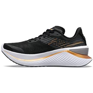 Imagem de Saucony Tênis de corrida masculino Endorphin Shift 3, Preto/dourado, 42