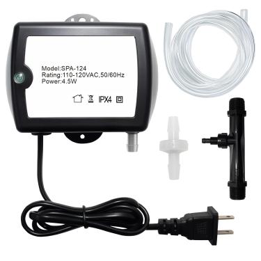 Imagem de Caoooort Gerador de ozônio para mergulho a frio com injetor Venturi, kit ozonizador SPA-124 SPA para banheiras de hidromassagem e spas de natação, mini gerador de ozônio de 100 mg/h (plugue NEMA 1-15)