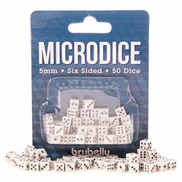 Imagem de Microdice – Pacote com 50 mini dados para jogos d6 de 5 mm – Conjunto de presente geek para jogadores de mesa, festas noturnas de cassino, jogos de tabuleiro e contadores de matemática primários