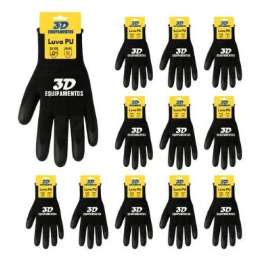 Imagem de 12 Luvas Epi Multitato Para Mecânico - Montagem Revestida Com PU (Poli