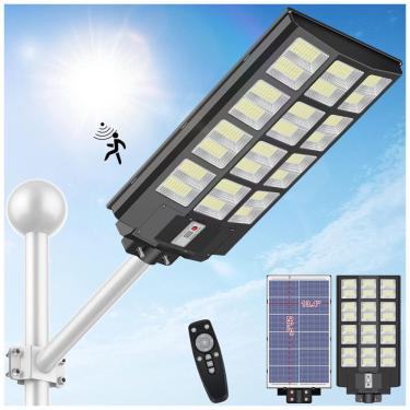 Imagem de Luminária Solar Externa 80000 Lumens a Prova d IP66 1000W com Controle Remoto, INSDEA HBaomak 002, Preto
